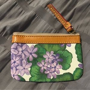 Dooney & Bourke hydrangea coin purse